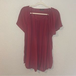 1.State flutter sleeve cut out detail top size 3x